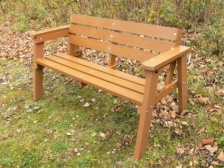 Thames Garden Bench - 3 Seater | Recycled Plastic Wood